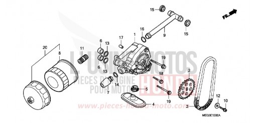 POMPE A HUILE VT750C5 de 2005